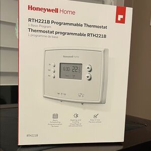 White Honeywell Home Programmable Thermostat RTH221B